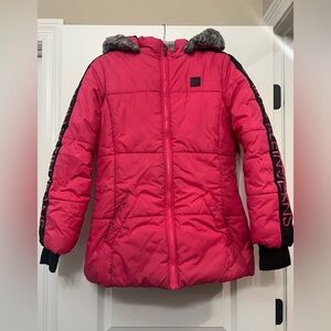 Calvin Klein Puffer Coat - Pink & Black
